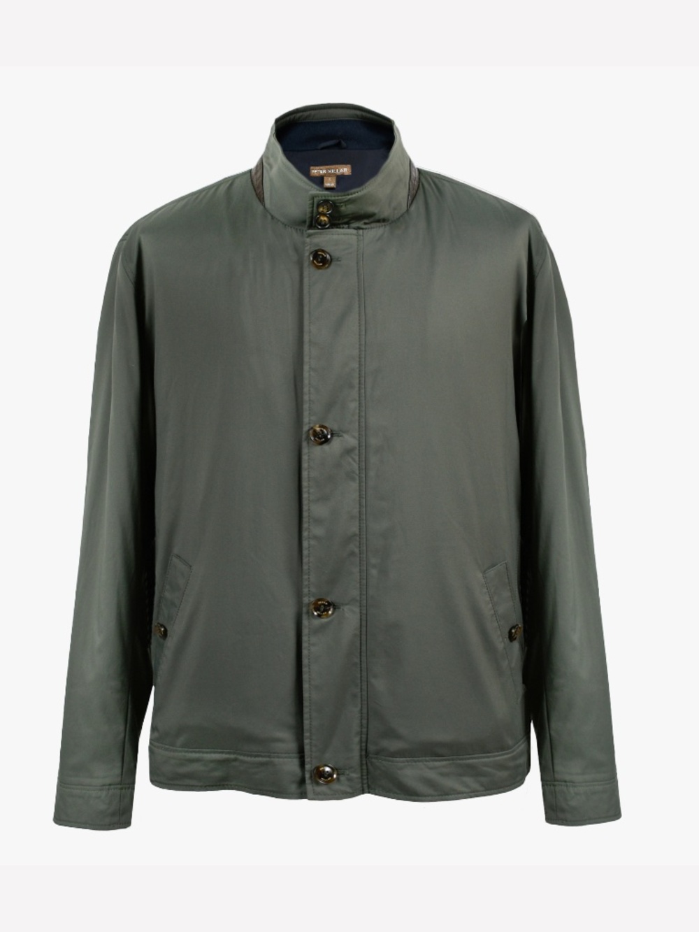 PETER MILLAR Men's Polyester Zip & Button Bomber-Style Field Jacket Size L